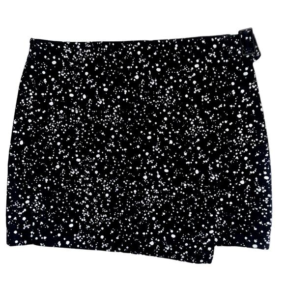 Kate Spade black & white faux wrap skirt 8 - Picture 1 of 5